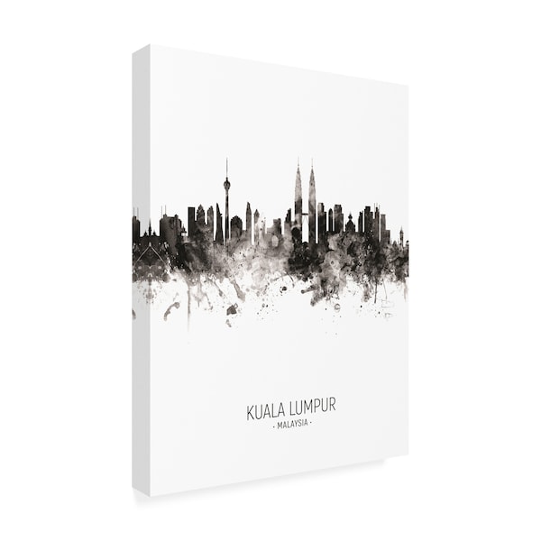 Michael Tompsett 'Kuala Lumpur Malaysia Skyline Portrait II' Canvas Art,35x47